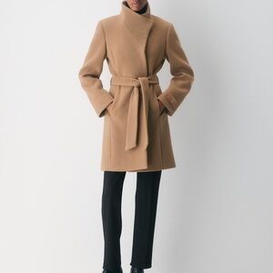 Aritzia Babaton Beige Satin Coat